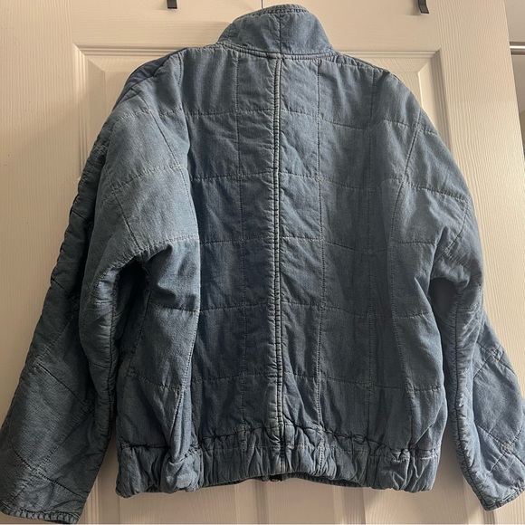 Free People Dolman Quilted Denim Jacket - color Cali Indigo - size Small - Picture 8 of 9